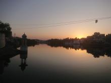 Coucher de soleil sur le lac